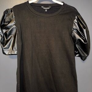 Steve & Belle Black Puff Sleeve Top